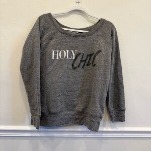 Rebecca Minkoff Holy Chic Grey Sweatshirt Size Small